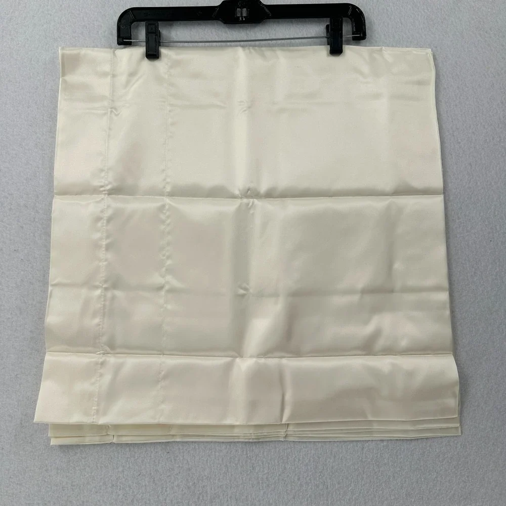 Vintage Satin Shiny Curtain Valance Ivory Long 82